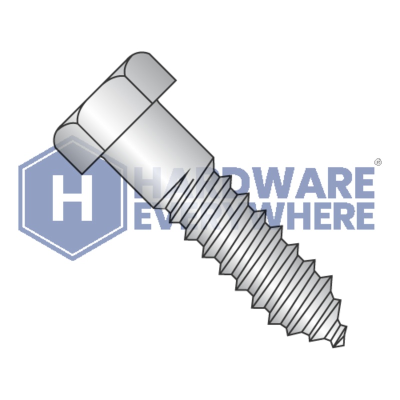 1/4 x 3 1/2 LAG SCREWS / Hex Head / 18-8 Stainless / Plain