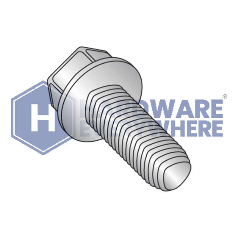 10-24 X 1 Thread Forming Screws / Unslotted / Hex Washer Head / 18-8 Stainless / Plain / Taptite Alternate