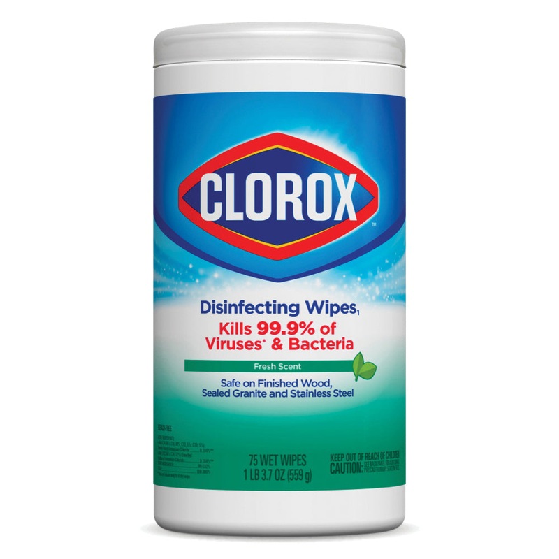 CLOROX 01656 Disinfecting Wipes, Fresh Scent, 1 lb