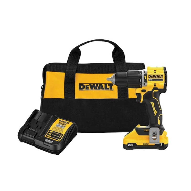 DeWALT ATOMIC DCD799L1 Brushless Cordless Hammer Drill Kit, Tool/Kit: Kit, 1/2 in Chuck, Keyless Chuck, 7.97 in OAL