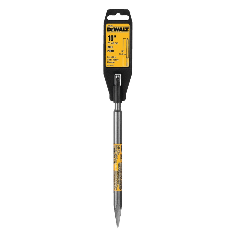 DeWALT DW5349 Scaling Chisel Bit, 1-1/2 in W Blade, 10 in OAL, 25/64 in Shank, SDS-Plus Shank, Steel, Bright