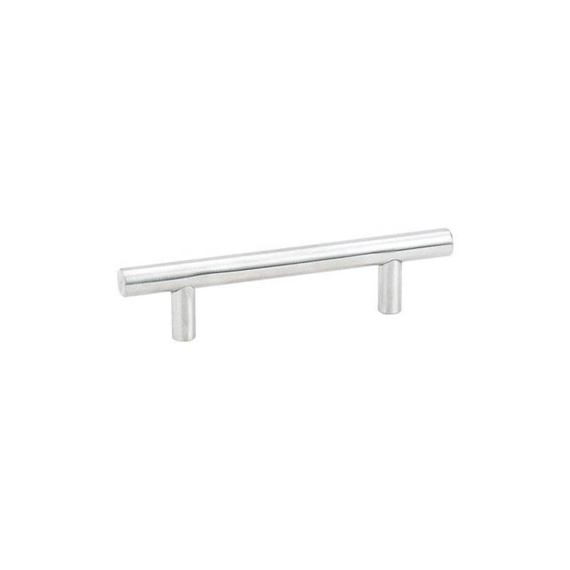 EMTEK S62003SS Bar Cabinet Pull, 5-1/2 in L Handle, 1-1/4 in Projection, Stainless Steel, Brushed Stainless Steel