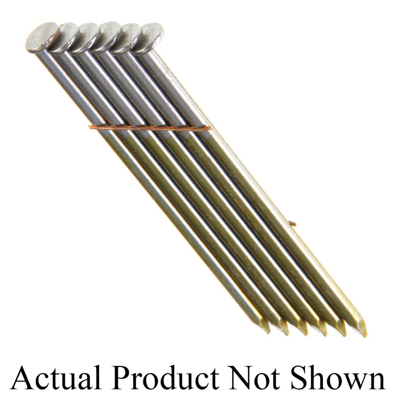 Grip-Rite GRW12ZH1 Wire Weld Offset Nail, 3-1/4 in L, 28d Penny, Round Head, Steel, Bright