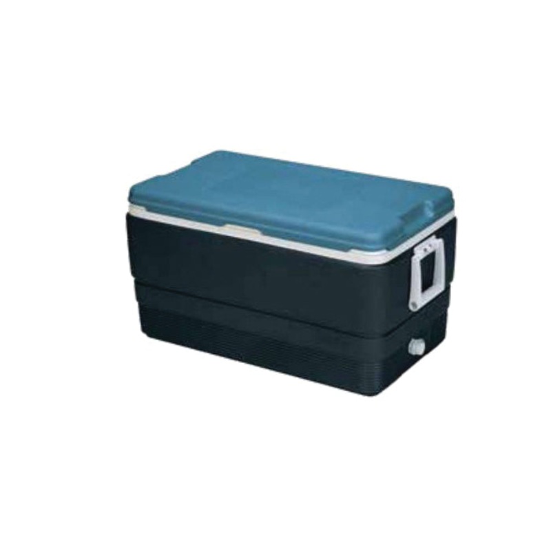 IGLOO 49494 Cooler, 70 qt Volume, 114 Can, Lid Closure, Carbon/Ice Blue
