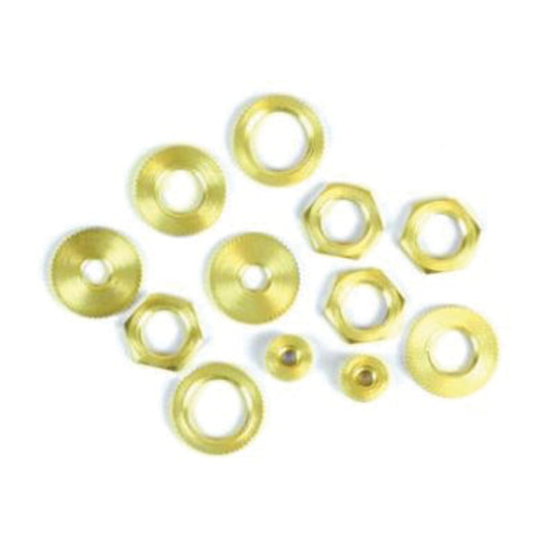 JANDORF 60168 Locknut, Brass, Assorted