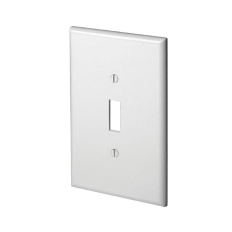 Leviton 88101 Oversized Toggle Switch Wallplate, 5-1/4 in L, 3-1/2 in W, Rectangular, Vertical Orientation, 1 -Gang