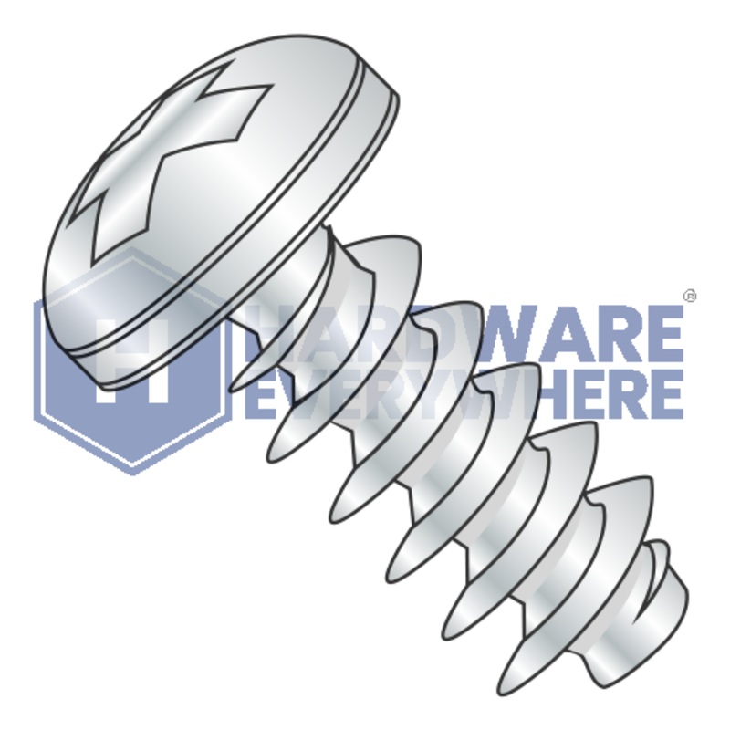 M2.5 x 5 METRIC THREAD FORMING SCREWS / Phillips / Pan Head / Steel / Zinc