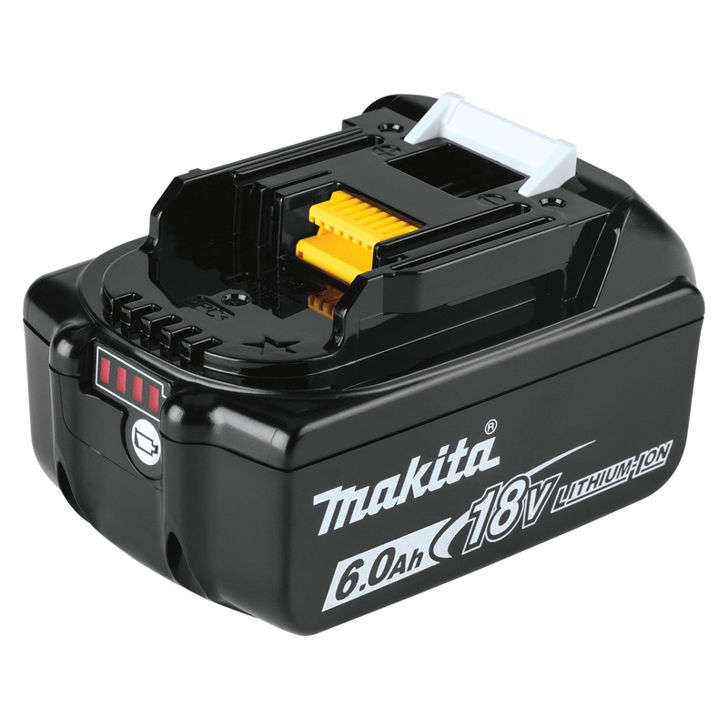 Makita BL1860B Battery, 18 VDC, 6 Ah Battery Capacity, Lithium-Ion Battery Chemistry, 1-Battery