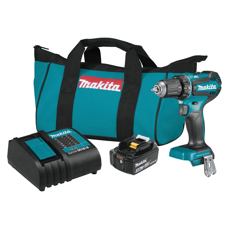 Makita LXT XFD131 Driver/Drill Kit, Tool/Kit: Kit, 0 to 440 in-lb, 1/2 in Chuck, Keyless Chuck, 18 V, 3 Ah
