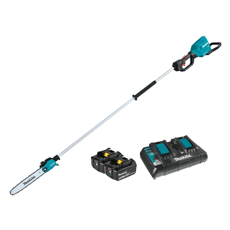 Makita XAU01PTB Pole Saw Kit, Tool/Kit: Kit, 10 in L Bar, 36 V, Lithium-Ion Battery, 5 Ah, 8 ft OAL