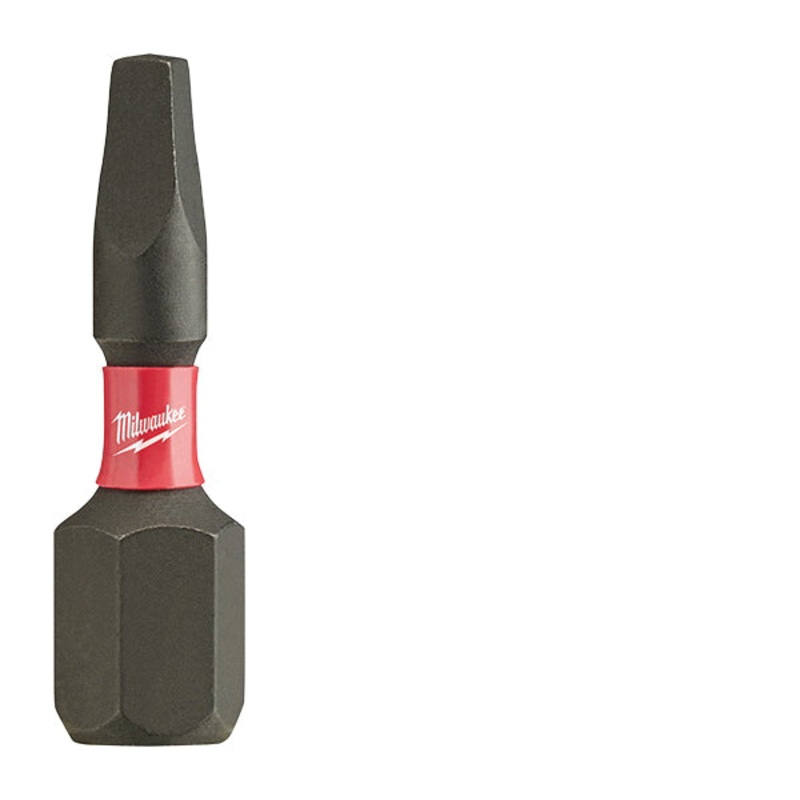 Milwaukee SHOCKWAVE 48-32-4421 Insert Screwdriver Bit, Square Recessed Point, #1 Point, 1 in OAL, Steel