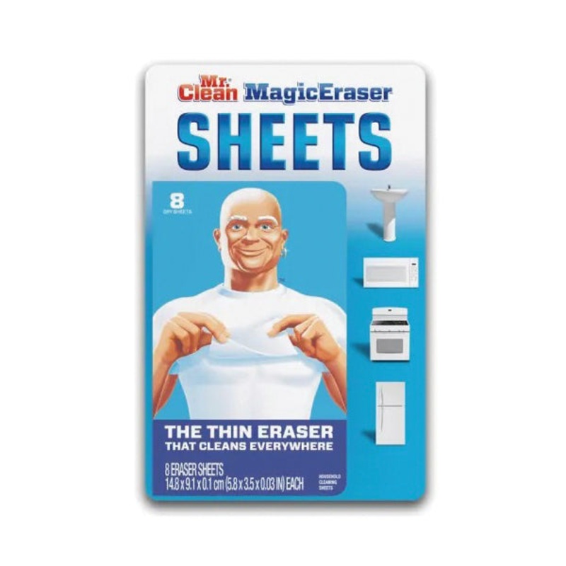 Mr. Clean 3700090656 Magic Eraser Sheet, 5.8 in L, 3-1/2 in W