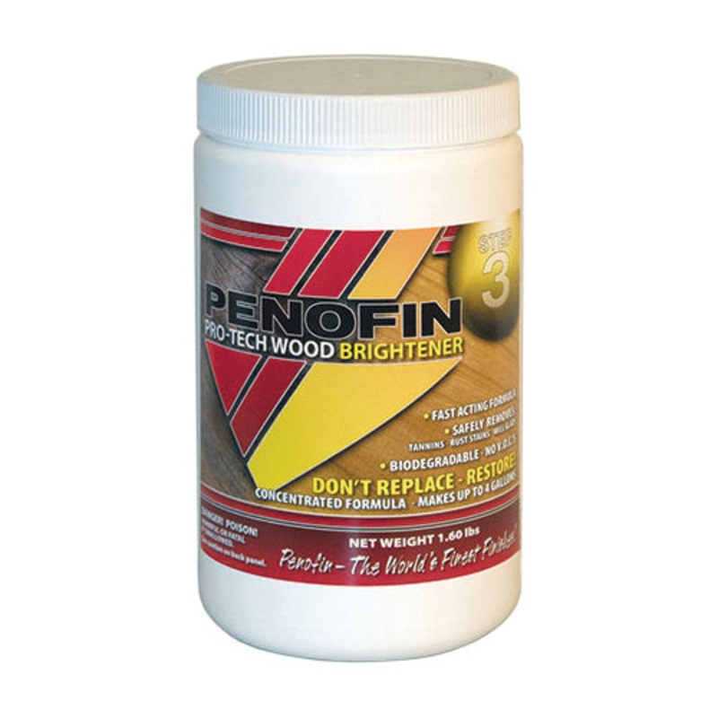 PENOFIN Pro-Tech FTECBQT #3 Wood Brightener, 1 qt, Powder, 300 to 400 sq-ft/gal Coverage Area