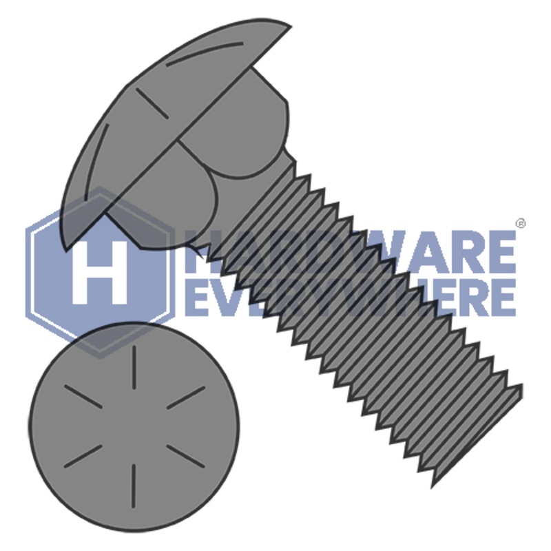 3/4-10 x 6 CARRIAGE BOLTS / Grade 8 / Plain