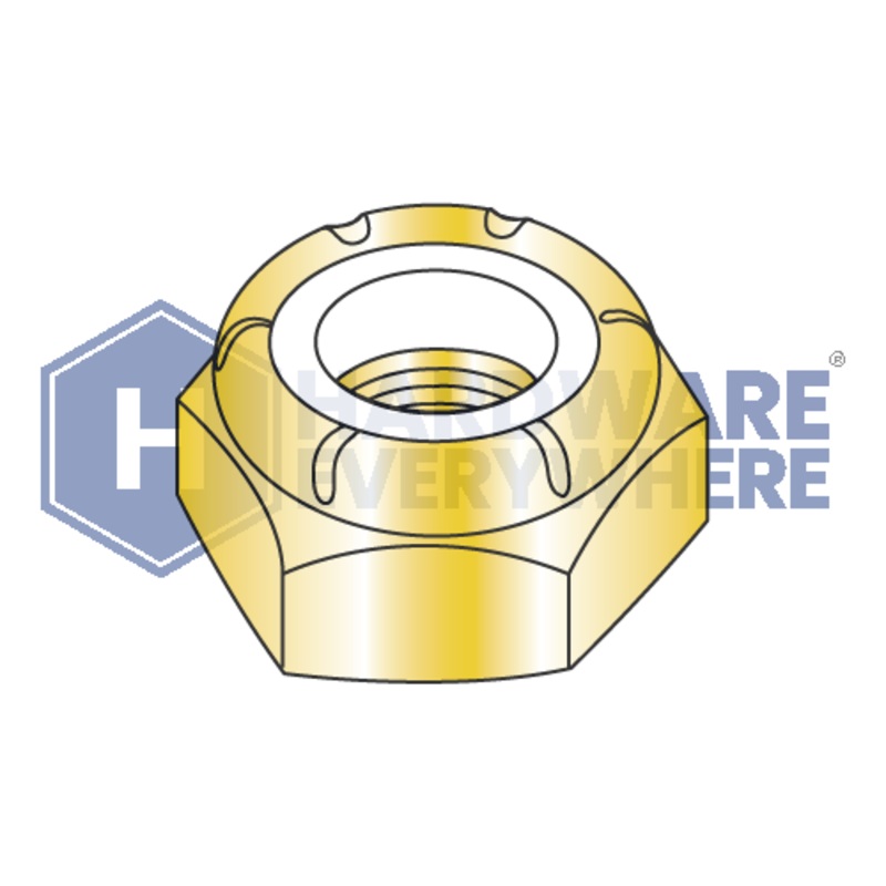 3/8-16 JAM NYLON INSERT LOCK NUTS / Steel / Yellow Zinc