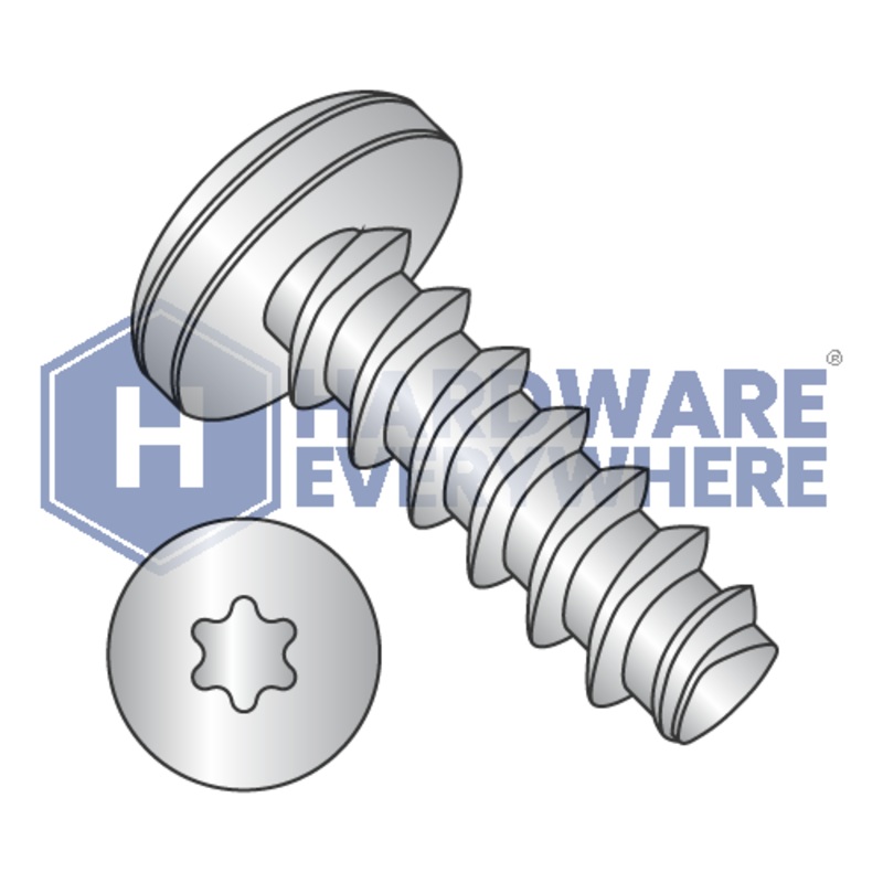 4-20 X 3/4 Thread Forming Screws / Torx / Pan Head / 18-8 Stainless / Plain / Plastite (Blunt Tip) Alternate 48-2