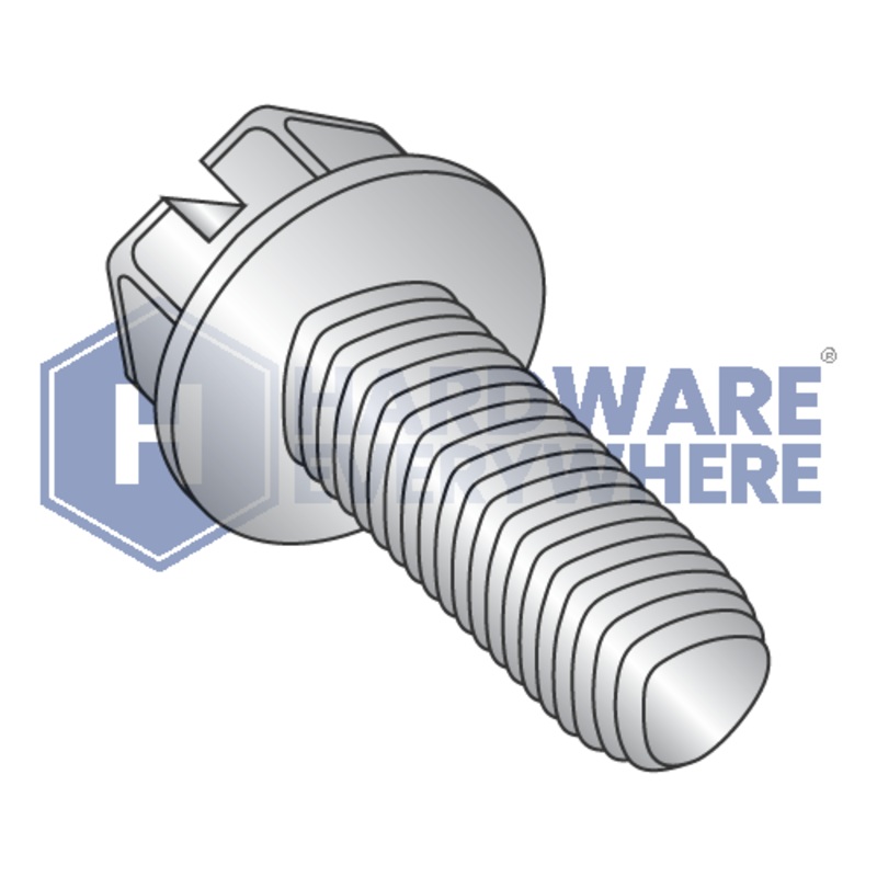 8-32 X 1/4 Thread Forming Screws / Slotted / Hex Washer Head / 18-8 Stainless / Plain / Taptite Alternate