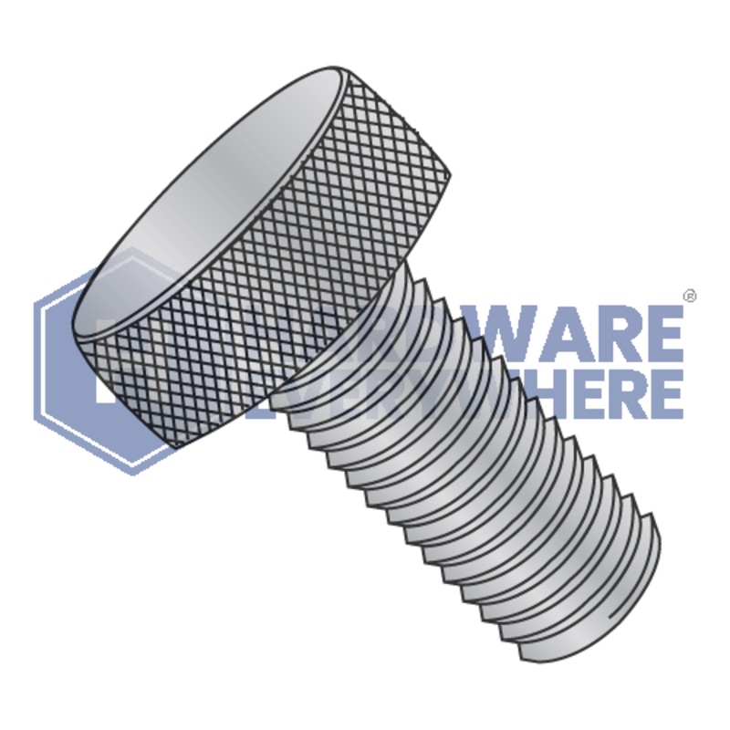 8-32 x 5/8 KNURLED THUMB SCREWS / Aluminum / Plain FUL163378749060