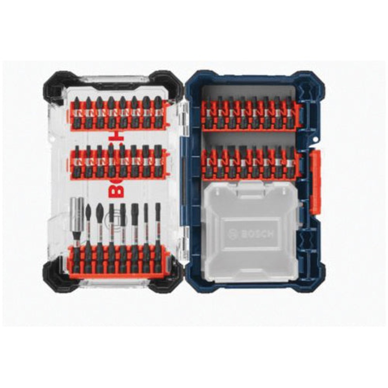BOSCH SDMSD40 Driven Impact Screwdriving Custom Case Set, He, Phillips, Slotted, Square, Torx Point, 40-Piece