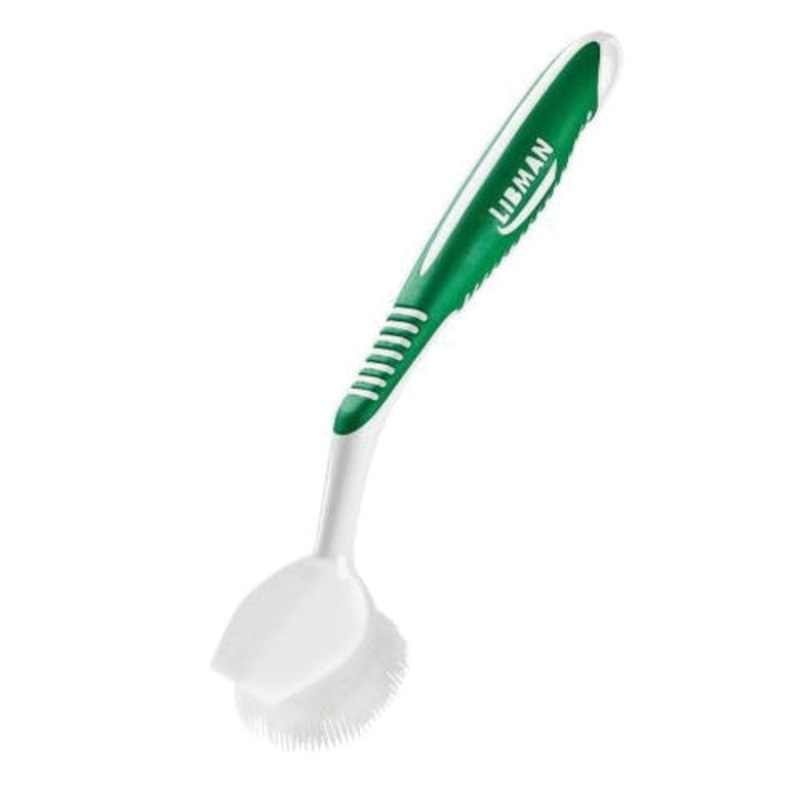 LIBMAN 46 Dish Brush, Polymer Fiber Bristle, Sanoprene Handle