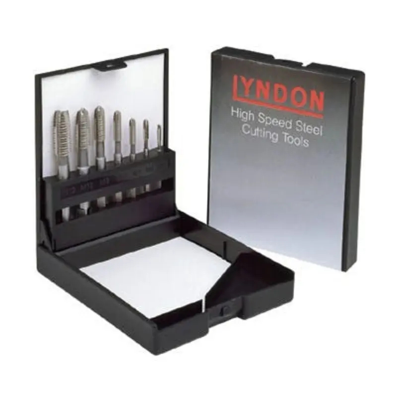 Lyndon 7-PC M3 x 12 HSS Spiral Point Machine Tap Set