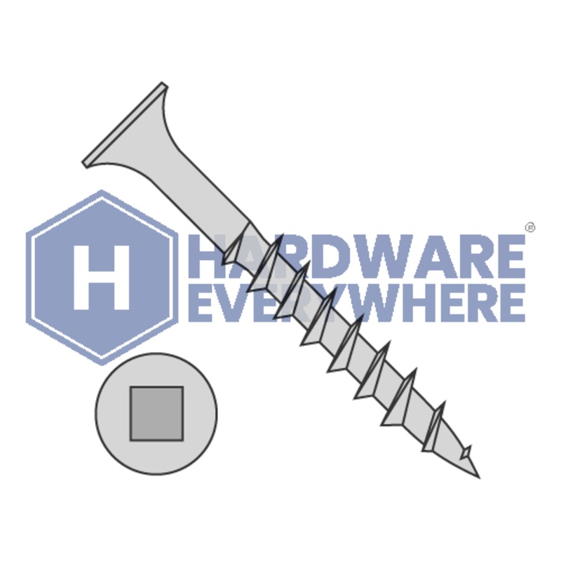 10 x 6 DECK SCREWS / Square / Bugle Head / Steel / Dacrotized