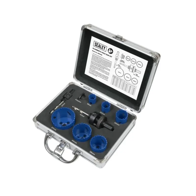 Sealey Hole Saw Kit 9pc - Plumbers