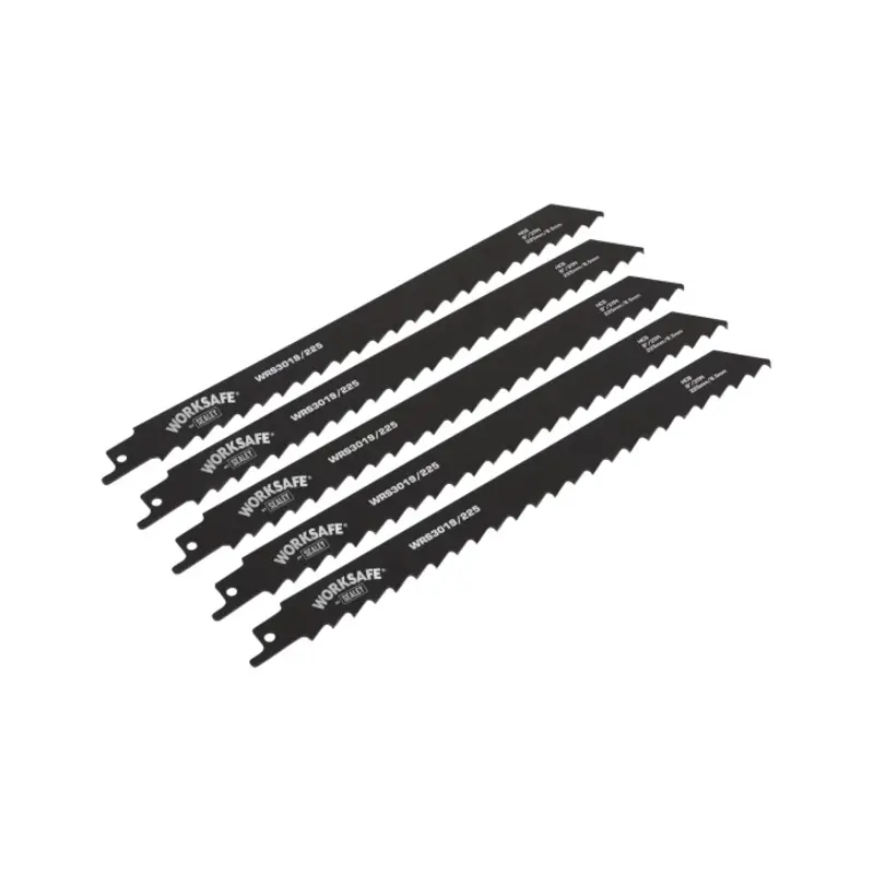 Sealey Reciprocating Saw Blade Wood 225mm 3tpi - Pack of 5
