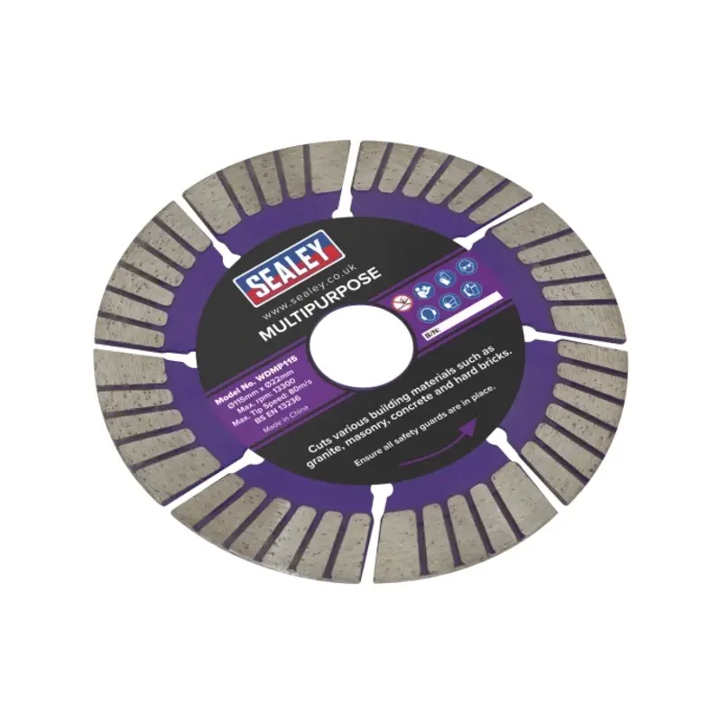 Sealey Cutting Disc Multipurpose Dry/Wet Use 115mm