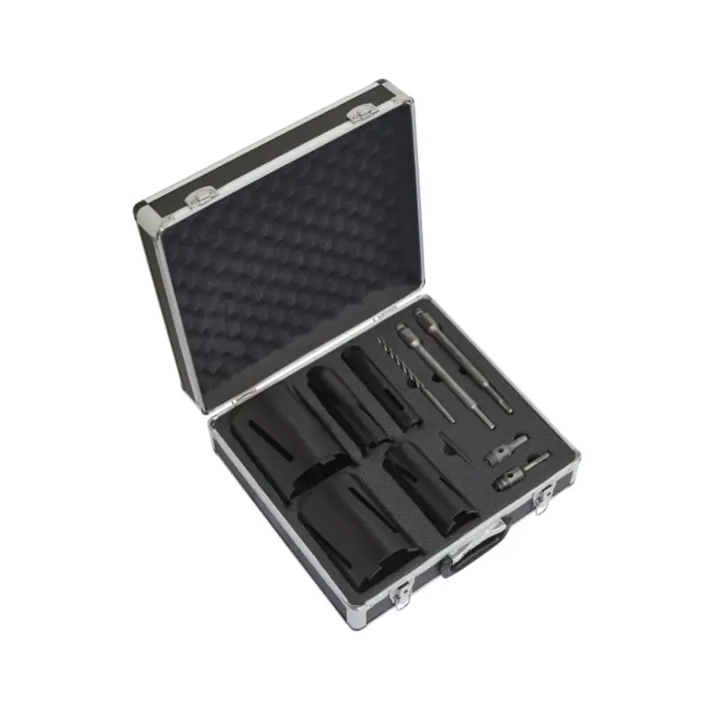 Sealey Diamond 5 Core Kit (38, 52 ,65, 117, 127mm Cores with Adaptors)