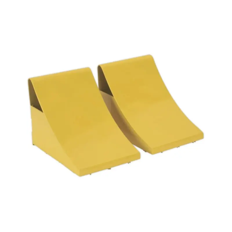 Sealey Heavy-Duty Steel Wheel Chocks 4kg - Pair