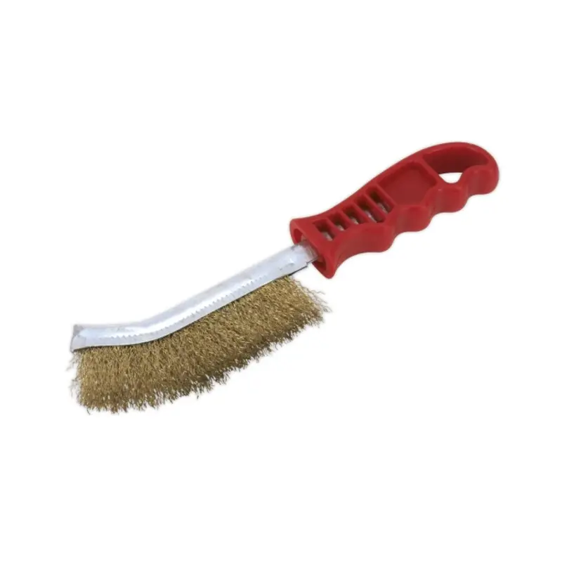 Sealey Wire Brush Brassed Steel Plastic Handle