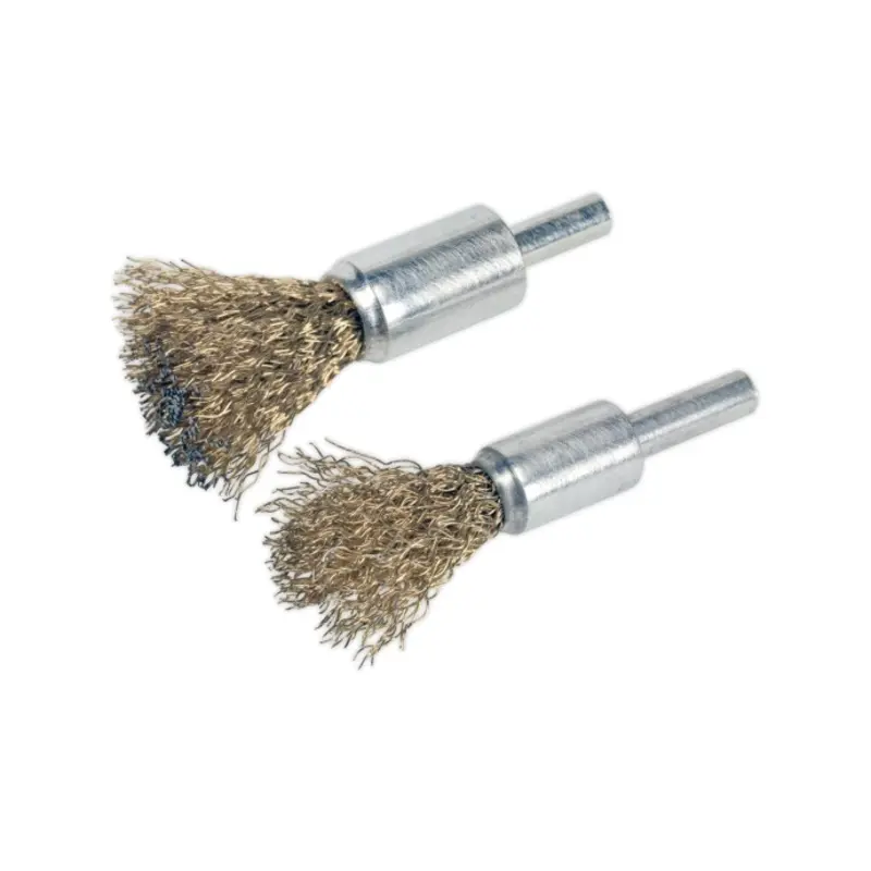 Sealey Decarbonising Crimped Wire Brush Set 2pc