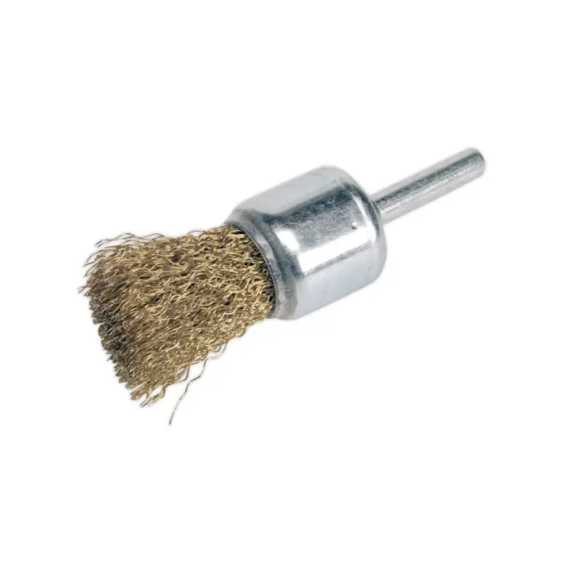 Sealey Flat Top Crimped Wire Decarbonising Brush 25mm