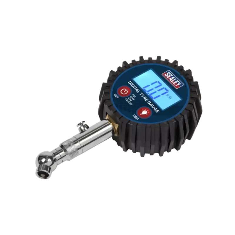 Sealey Digital Tyre Pressure Gauge with Swivel Head & Quick Release