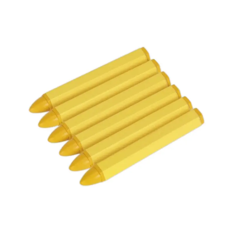 Sealey Tyre Marking Crayon - Yellow Pack of 6