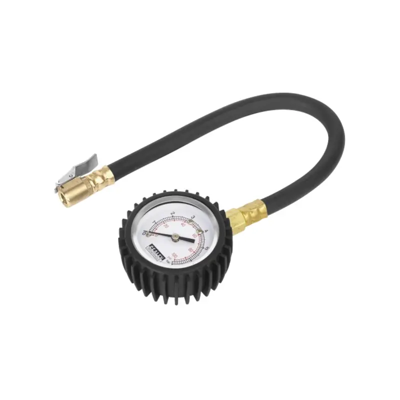Sealey Tyre Pressure Gauge with Clip-On Chuck 0-7bar(0-100psi)