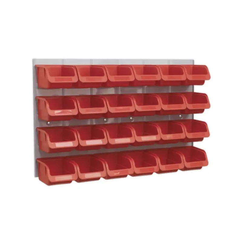 Sealey Bin & Panel Combination 24 Bins - Red