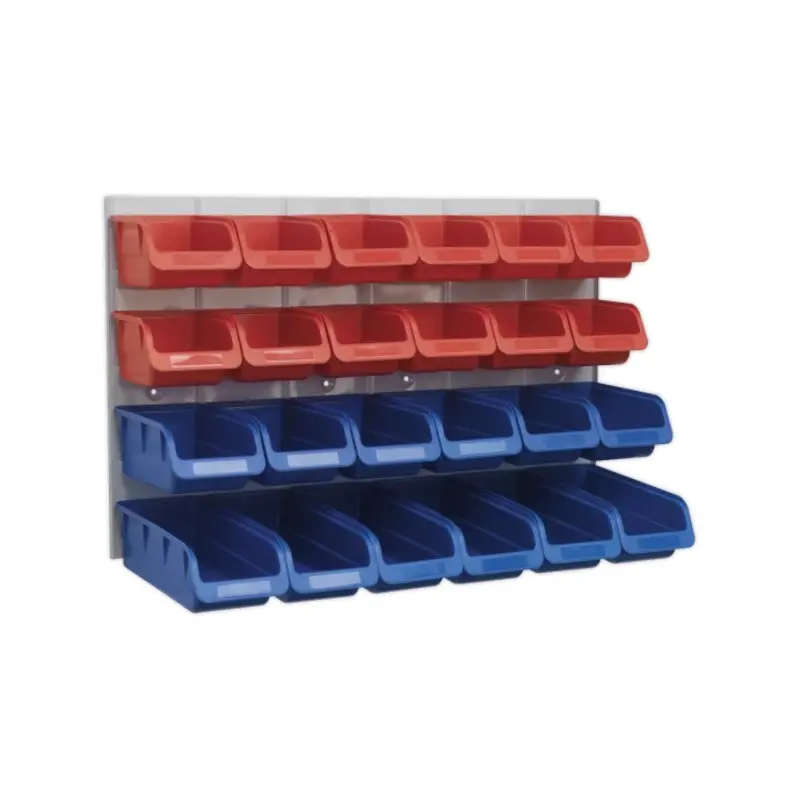Sealey Bin & Panel Combination 24 Bins - Red/Blue