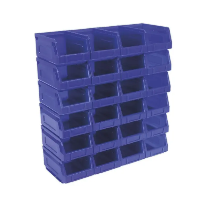 Sealey Plastic Storage Bin 105 x 165 x 85mm - Blue Pack of 24