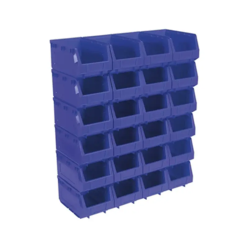 Sealey Plastic Storage Bin 150 x 240 x 130mm - Blue Pack of 24