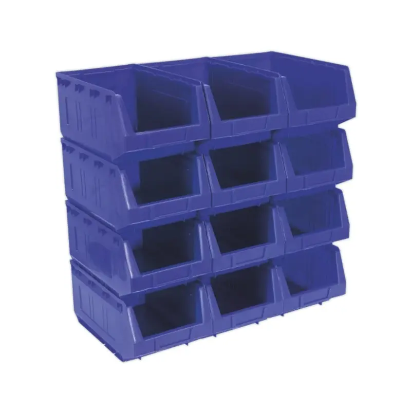 Sealey Plastic Storage Bin 210 x 355 x 165mm - Blue Pack of 12