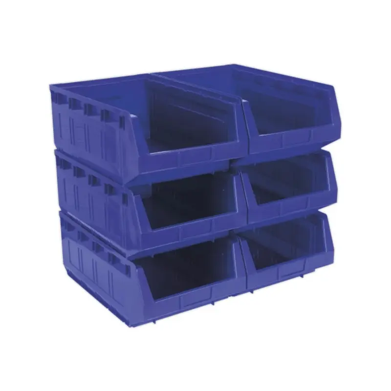 Sealey Plastic Storage Bin 310 x 500 x 190mm - Blue Pack of 6