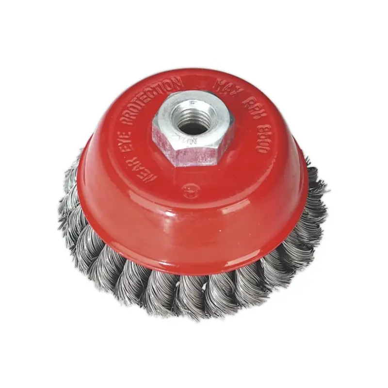 Sealey Twist Knot Wire Cup Brush 100mm M14 x 2mm