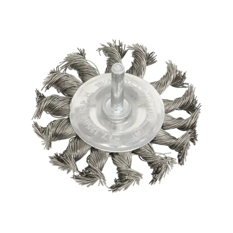 Sealey Twist Knot Wire Flat Brush 75mm with 6mm Shaft