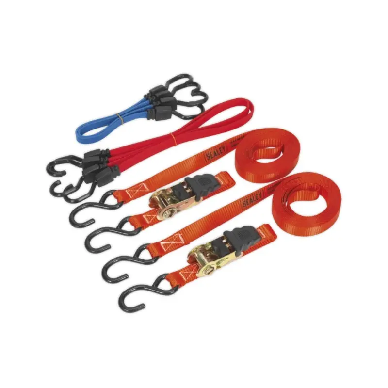 Sealey Ratchet Strap & Bungee Cord Set 6pc