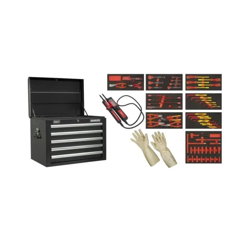 Sealey 63pc Insulated Tool Kit with 5 Drawer Topchest