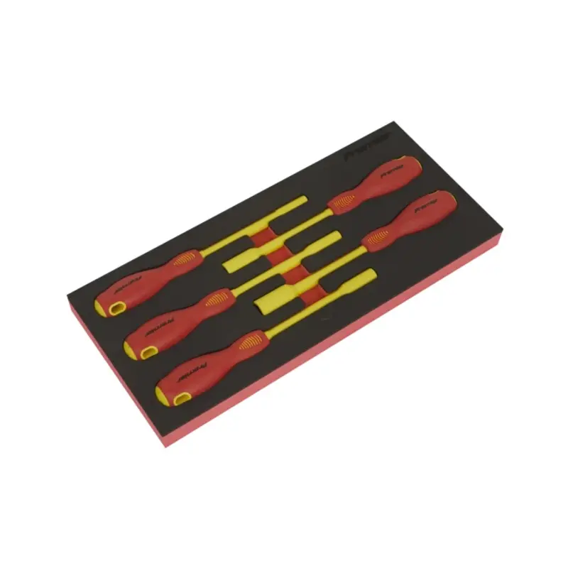 Sealey Insulated Nut Driver Set 5pc with Tool Tray - VDE Approved