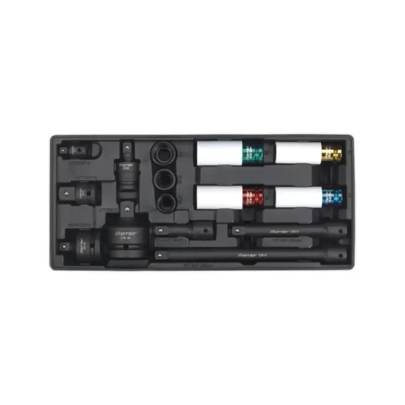 Sealey Tool Tray with Impact Socket & Adaptor Set 15pc Metric