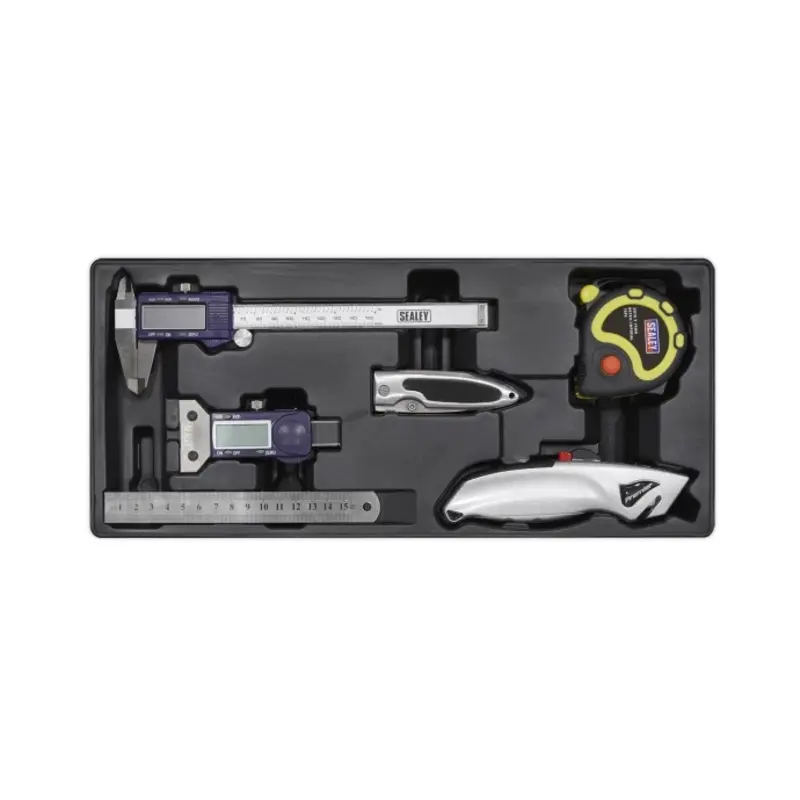 Sealey Tool Tray with Measuring & Cutting Set 6pc